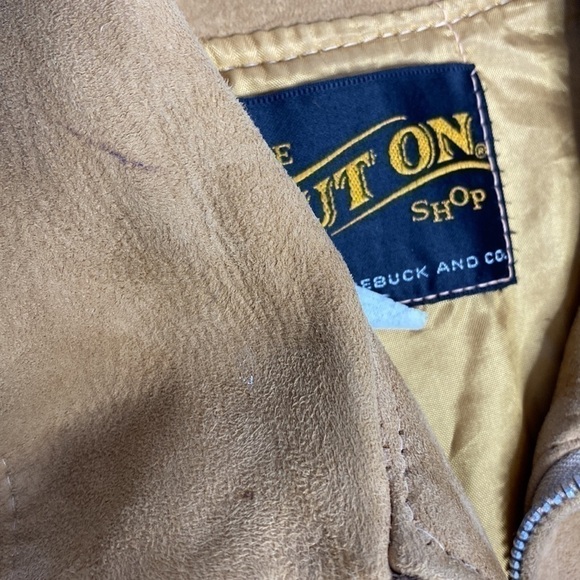 Vintage The Put On Shop Sears Roebuck, Co Fringe Cowgirl Leather Brown Jacket - Picture 7 of 12